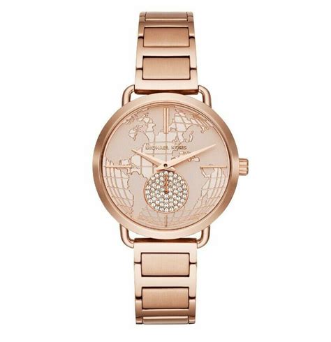 Michael Kors MK3828 Ladies Portia Rose Gold Tone Bracelet 